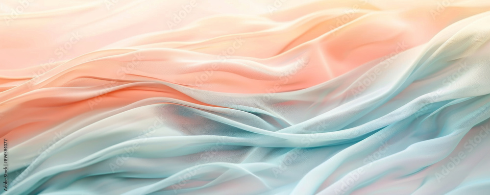 Fototapeta premium Pastel colored flowing fabric abstract background