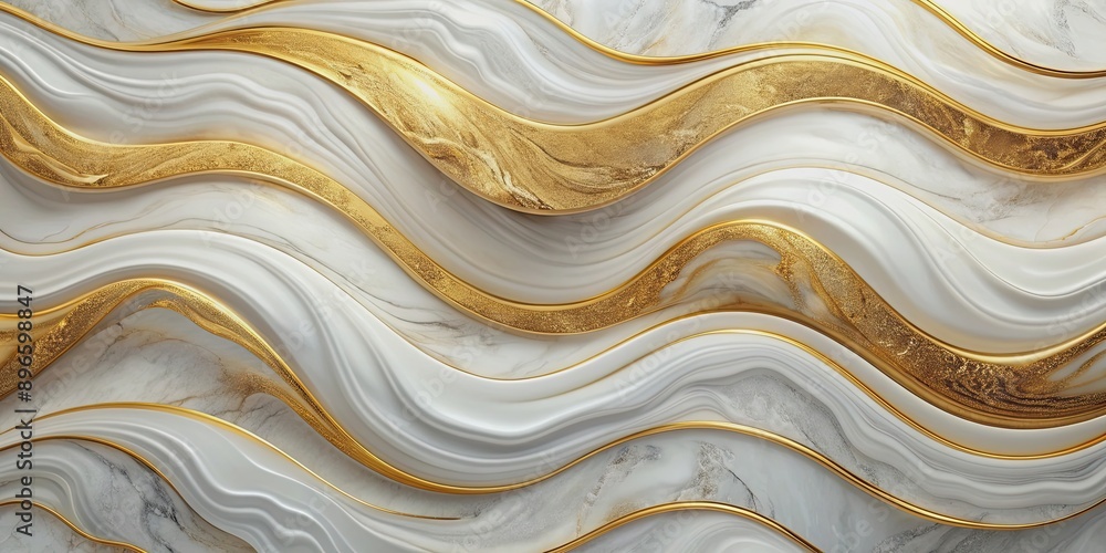Close-up of marble texture with golden waves creating a luxurious and elegant design, marble, texture, golden, waves Close-up of marble texture with golden waves creating a luxurious and elegant design, marble, texture, golden, waves