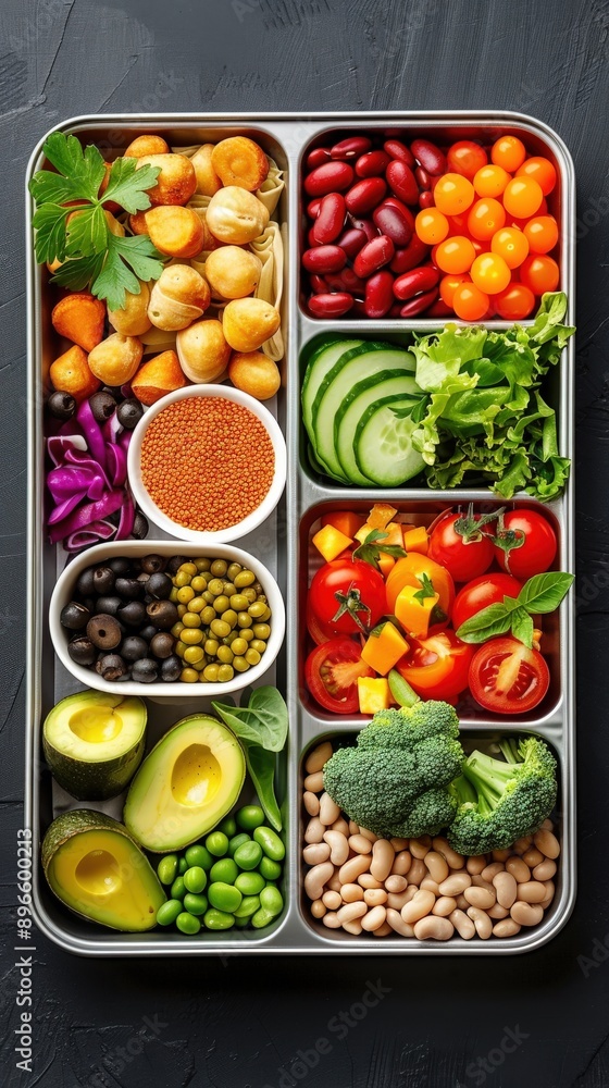A colorful arrangement of fresh vegetables and spices, showcasing healthy eating and vibrant food preparation. A colorful arrangement of fresh vegetables and spices, showcasing healthy eating and vibrant food preparation.