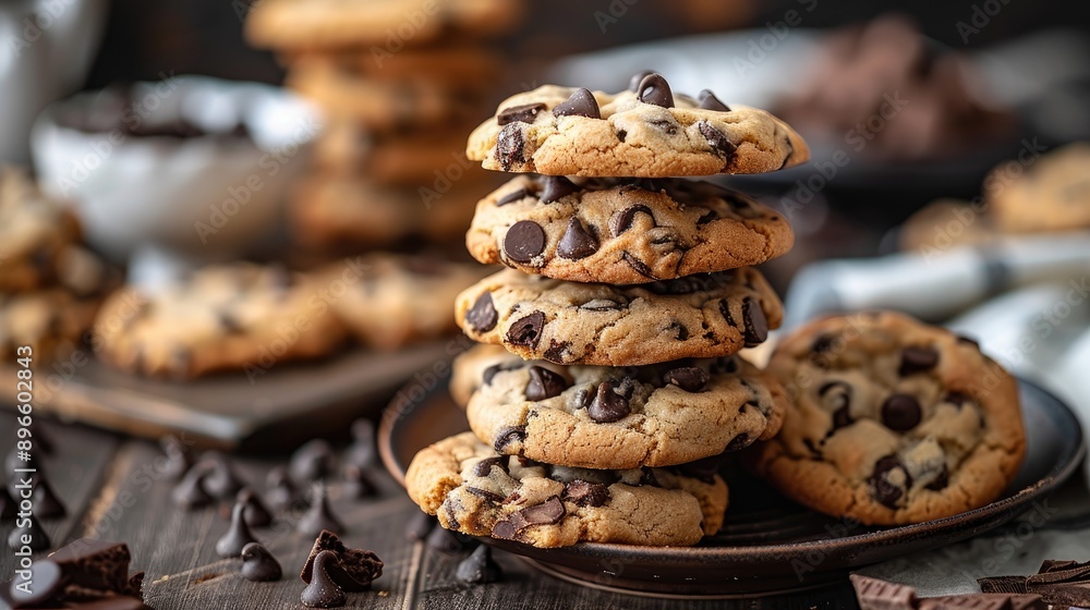 Dessert featuring chocolate chip cookies Dessert featuring chocolate chip cookies