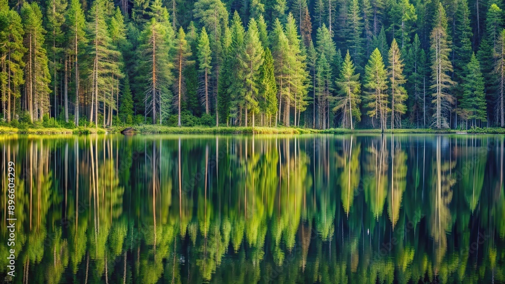 Reflection of pine trees in calm forest water, pine, reflection, water, forest, nature, tranquil, serene, peaceful Reflection of pine trees in calm forest water, pine, reflection, water, forest, nature, tranquil, serene, peaceful
