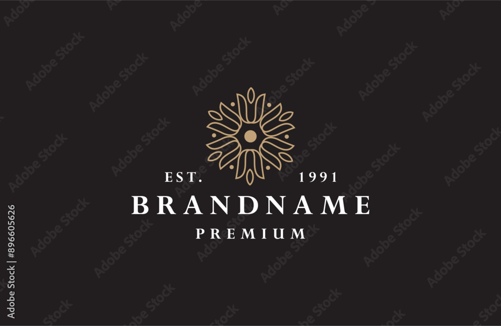 Creative flower luxury design template Creative flower luxury design template