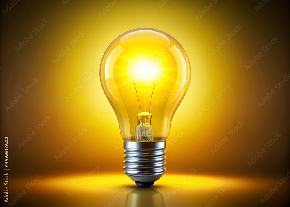 Vibrant yellow glowing lightbulb against a plain background, radiating soft, diffused light, symbolizing creativity, innovation, and bright ideas, inspiring intellectual curiosity. Vibrant yellow glowing lightbulb against a plain background, radiating soft, diffused light, symbolizing creativity, innovation, and bright ideas, inspiring intellectual curiosity.