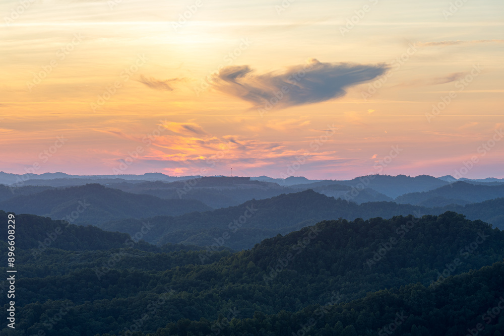Sunset over Mountains in Appalachia Sunset over Mountains in Appalachia