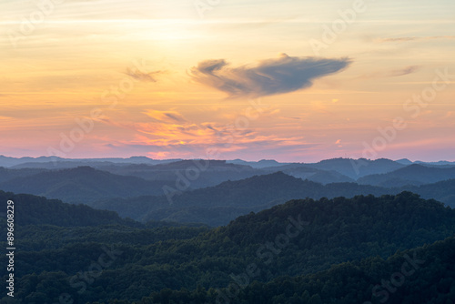 Sunset  over Mountains in Appalachia
