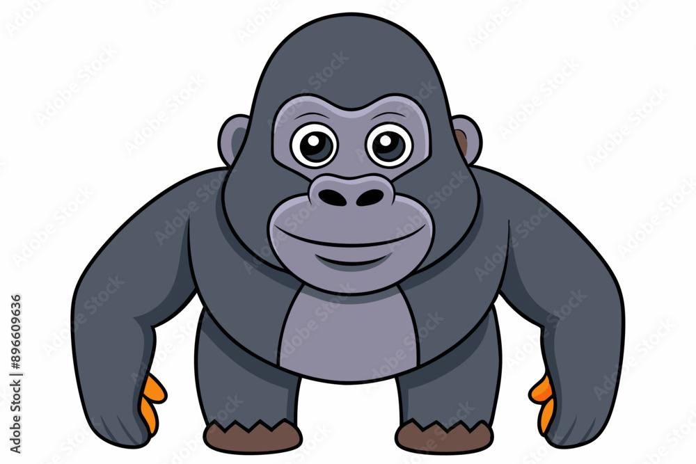Funny Gorilla Vector Illustration Cartoon, Clipart, Line Art Design on White Background, Funny gorilla vector illustration with white background, ideal for cartoons, clipart, and designs Funny Gorilla Vector Illustration Cartoon, Clipart, Line Art Design on White Background, Funny gorilla vector illustration with white background, ideal for cartoons, clipart, and designs