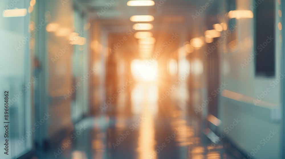 Blurred office corridor with defocused effect ideal for business concept backdrop Blurred office corridor with defocused effect ideal for business concept backdrop