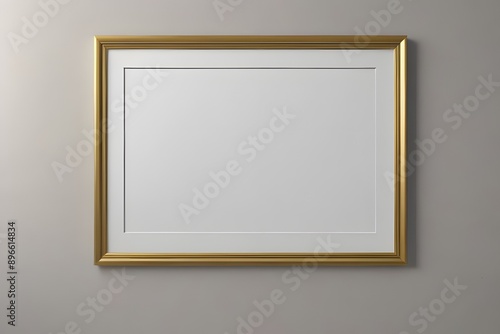 Elegant Gold Frame Mockup, 3D rendering