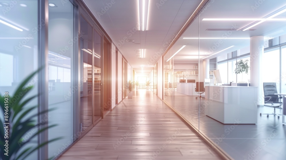 Blurred office corridor with defocused effect ideal for business concept backdrop Blurred office corridor with defocused effect ideal for business concept backdrop