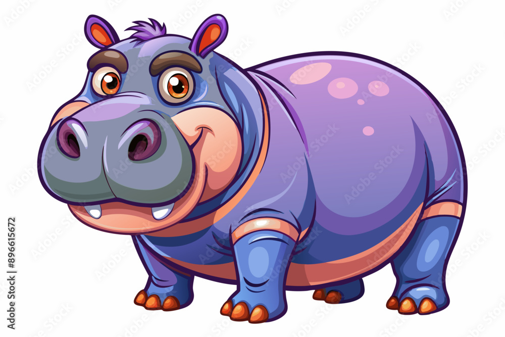 Funny Hippo Vector Illustration Cartoons, Clipart, Line Art Design on White Background, Playful funny hippo vector illustration on a white background - perfect for fun designs Funny Hippo Vector Illustration Cartoons, Clipart, Line Art Design on White Background, Playful funny hippo vector illustration on a white background - perfect for fun designs