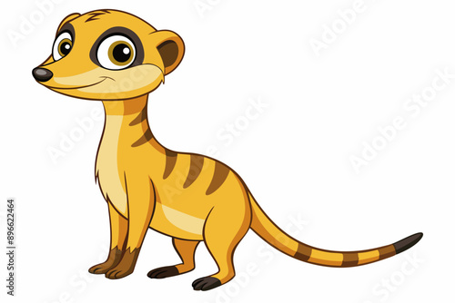 Funny Meerkat Vector Illustration Cartoons, Clipart And Line Art, Charming funny meerkat vector illustration for cartoons, clipart, and line art designs