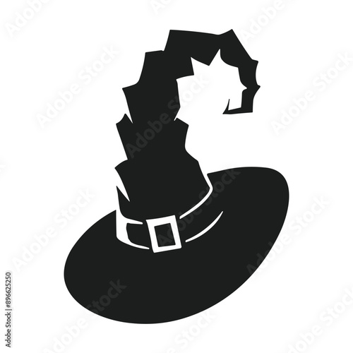 witch hat silhouette vector for Halloween crafts