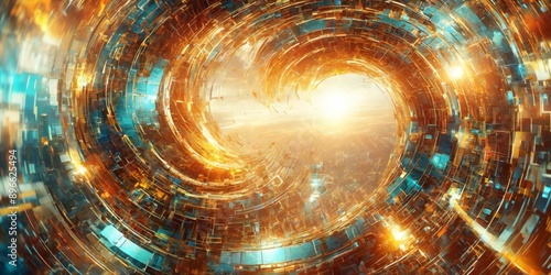 Data center, cloud computing. Communication Internet.. - Generative AI