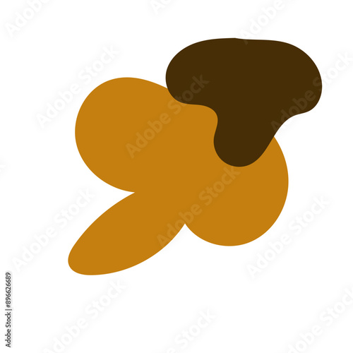  Neutral abstract shapes orange brown decoration 