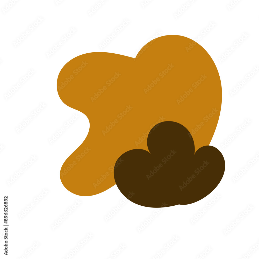 Neutral abstract shapes orange brown decoration Neutral abstract shapes orange brown decoration