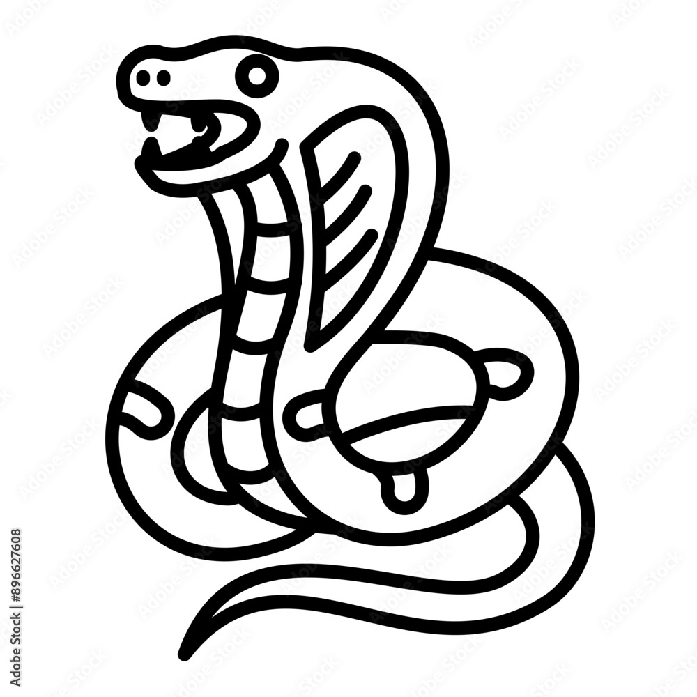 Fototapeta premium King Cobra Icon