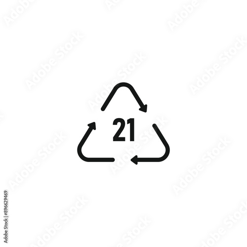 PAP plastic symbol icon vector. EPS 10 editable vector