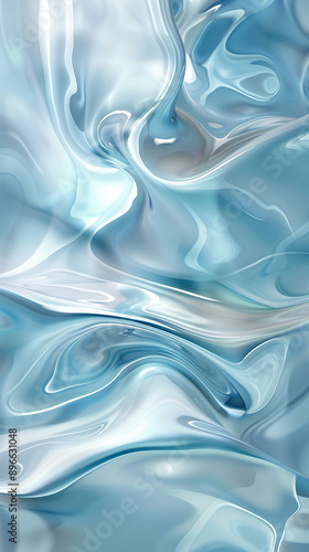 Abstract blue and white water surface with rippling waves, background