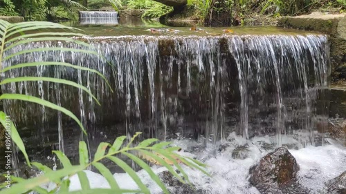 Waterfall in the park, Seethawaka Wet zone Botanic Gardens, Avissawella, Sri Lanka photo