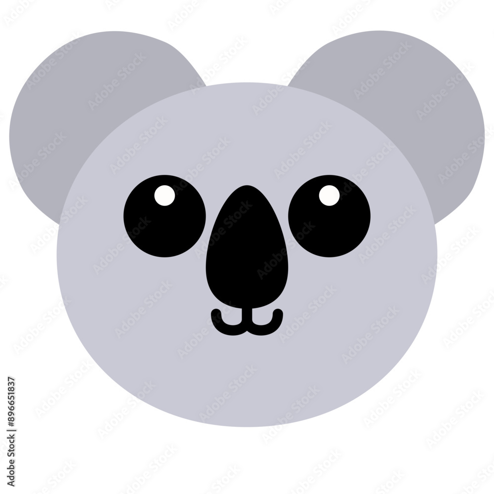A cute round animal face A cute round animal face