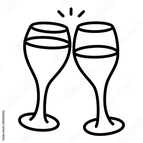 Champagne Toasts Icon