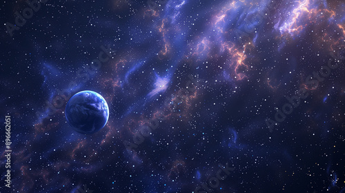  Star planet and universe background photo