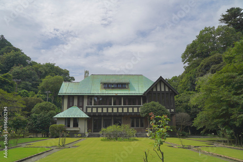 日本、神奈川県、鎌倉にある古い洋館、旧華頂宮邸きゅうかちょうのみやてい