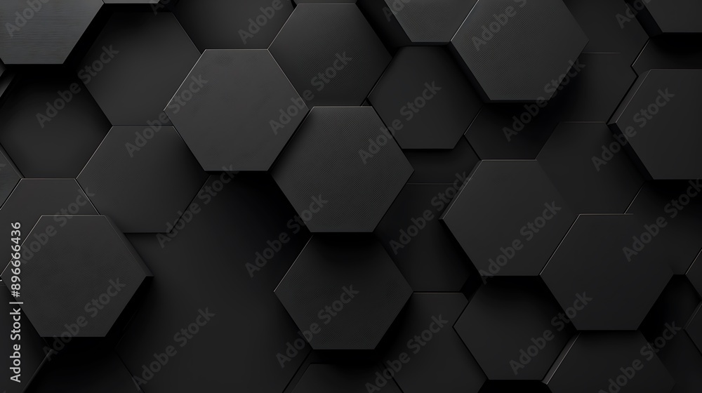 Abstract Black Hexagon Pattern Background Abstract Black Hexagon Pattern Background