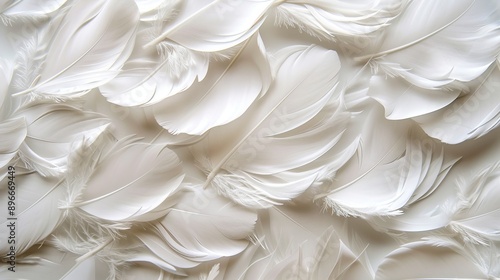 Minimalist Abstract Composition with Light Geometric Shapes on White Background