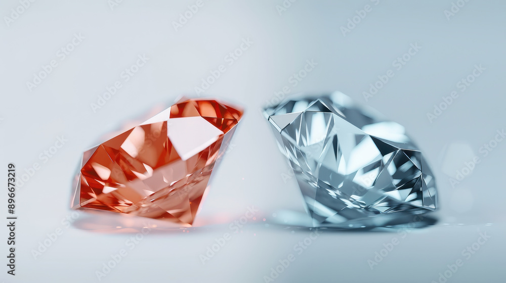 Comparison of natural and synthetic diamonds side by side. Modern ...