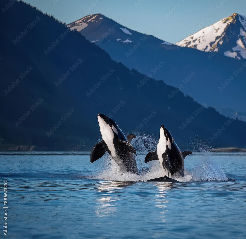 Fototapeta premium whale swimming in the water