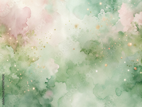 abstract watercolor background, Watercolor abstract background, sage green and blush pink colors