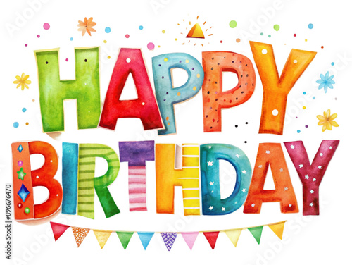 happy birthday typography
