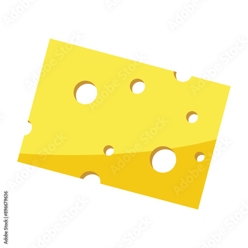 cheese food cartoon icon illustration food icon concept isolated