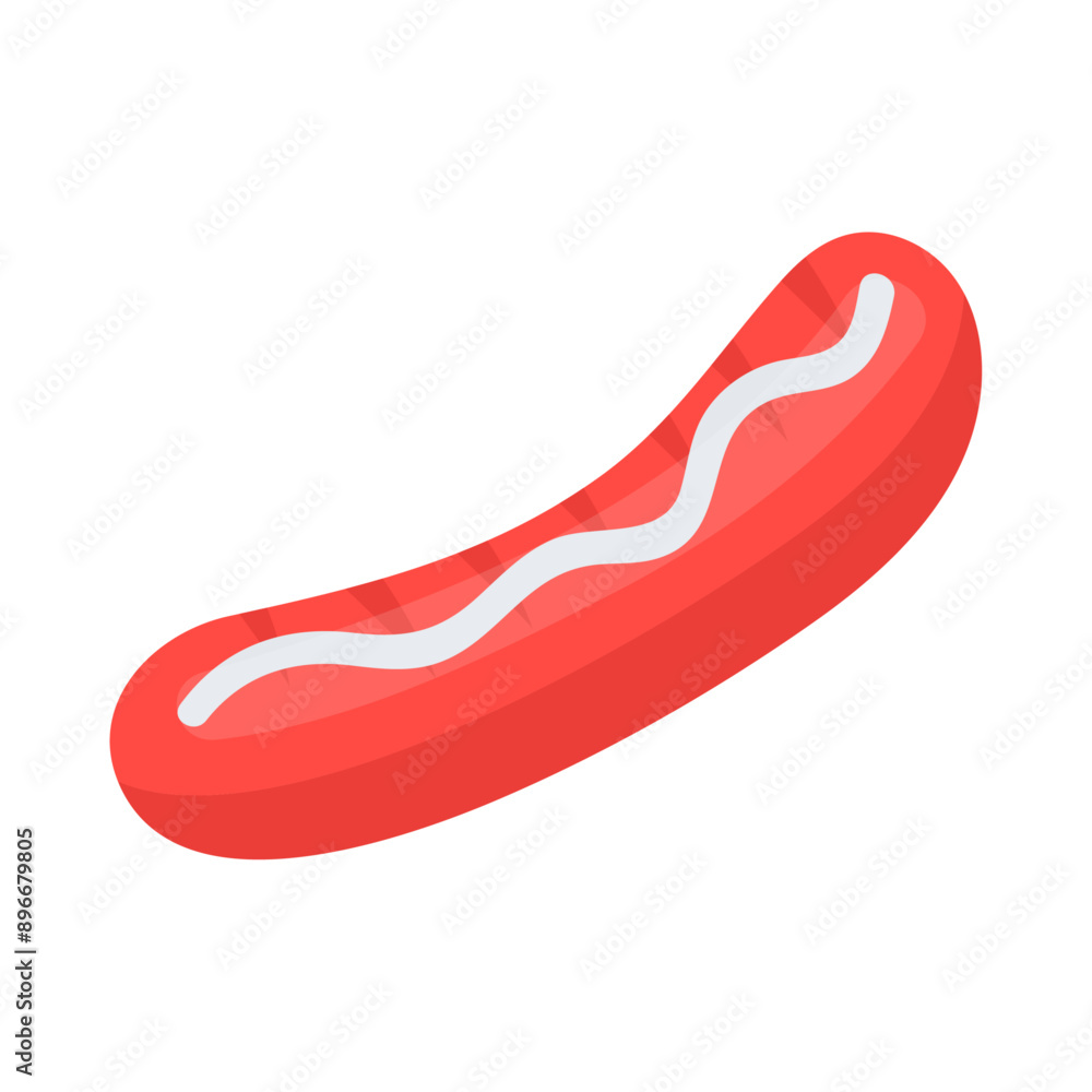 Hotdog icon fastfood menu isolated on a white background Hotdog icon fastfood menu isolated on a white background