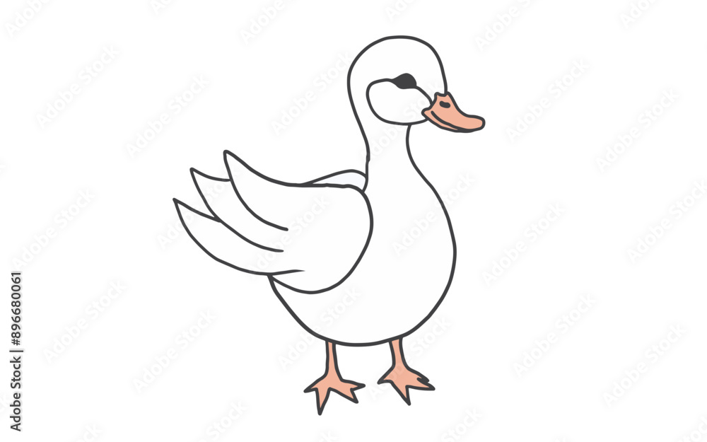 vector illustration of cute duck, animals, lake vector illustration of cute duck, animals, lake