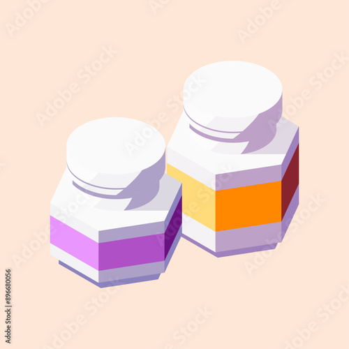 Set of Realistic plastic bottles Templates. empty colorful bottles