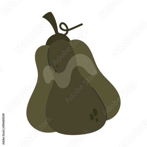 Pumpkin healthy food illustration on a white