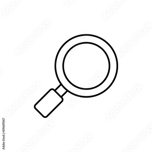 magnifying glass icon design with white background stock illustration