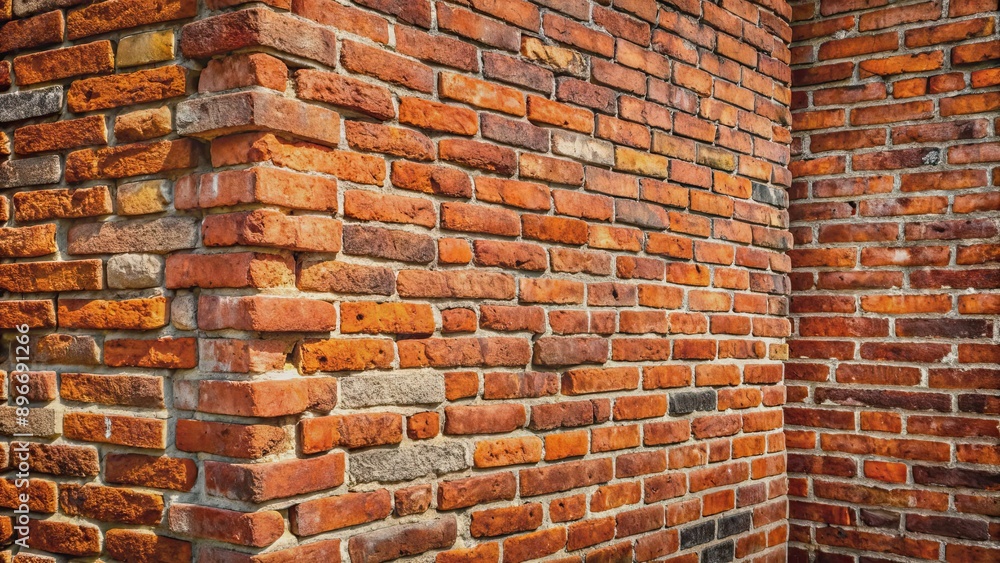 Old red brick wall corner with weathered and worn textures, brick, wall, corner, old, red, weathered, worn, aged Old red brick wall corner with weathered and worn textures, brick, wall, corner, old, red, weathered, worn, aged