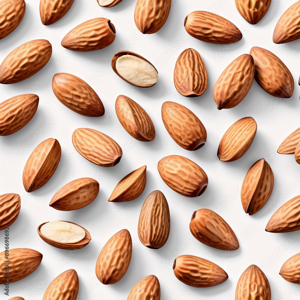 A handful of almonds, quality stock photo A handful of almonds, quality stock photo