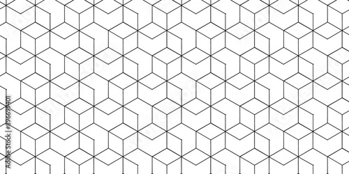 Abstract hexagonal futuristic geometric backdrop White background and embossed hexagon , honeycomb black cube hexagon concept design abstract technology background vector wallpaper.