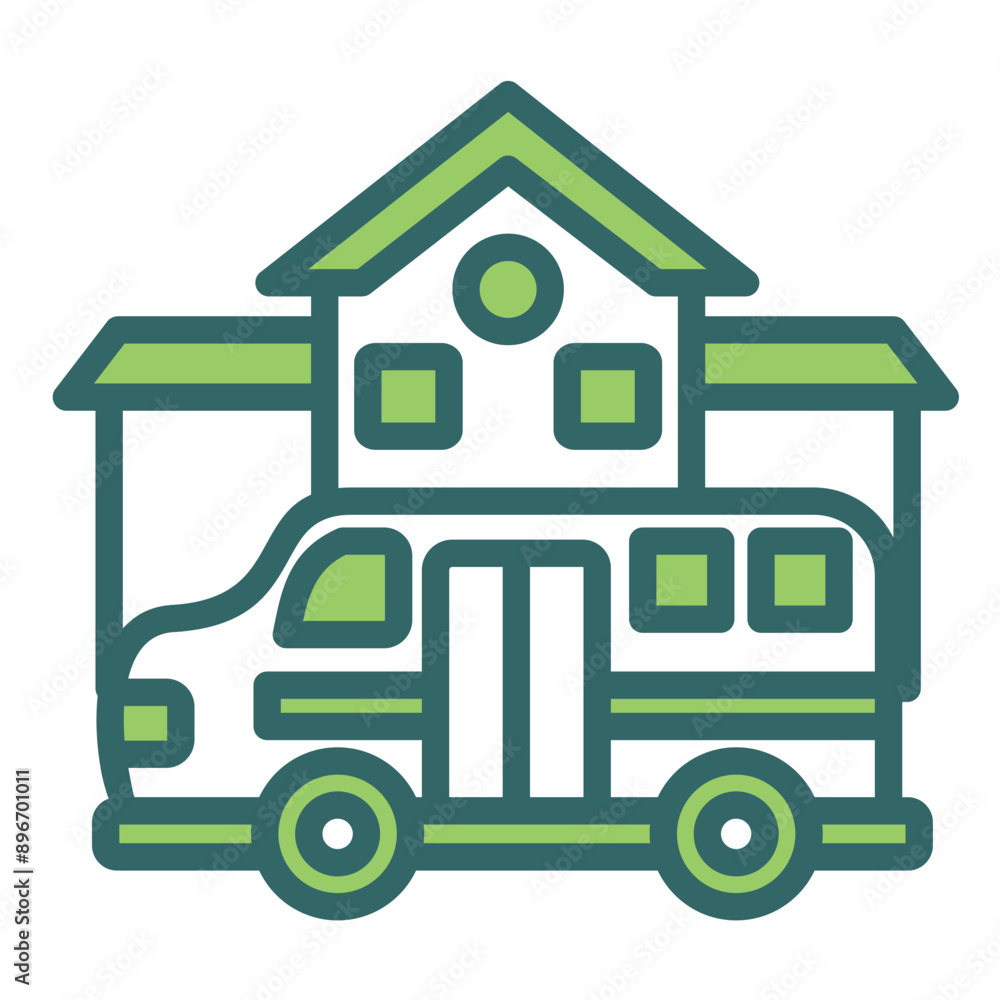 School Bus Icon School Bus Icon
