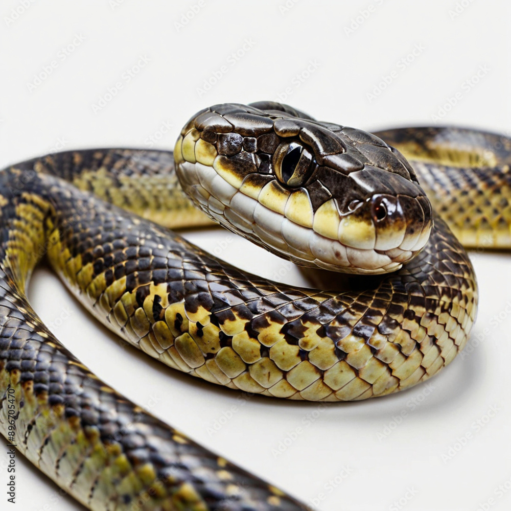 a snake on a white background a snake on a white background