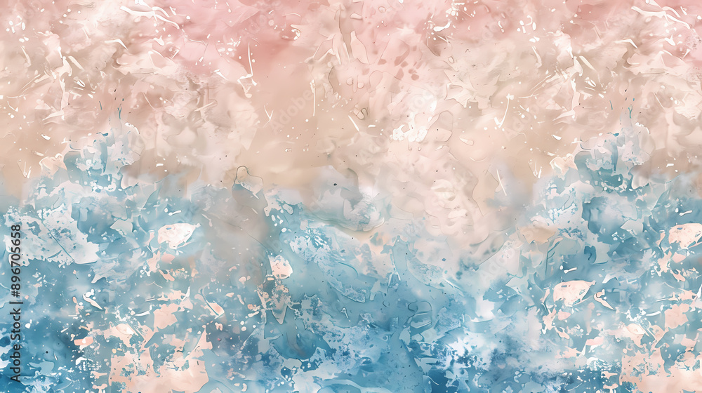 Abstract fluid painting with serene pink and blue waves blending seamlessly. Abstract fluid painting with serene pink and blue waves blending seamlessly.