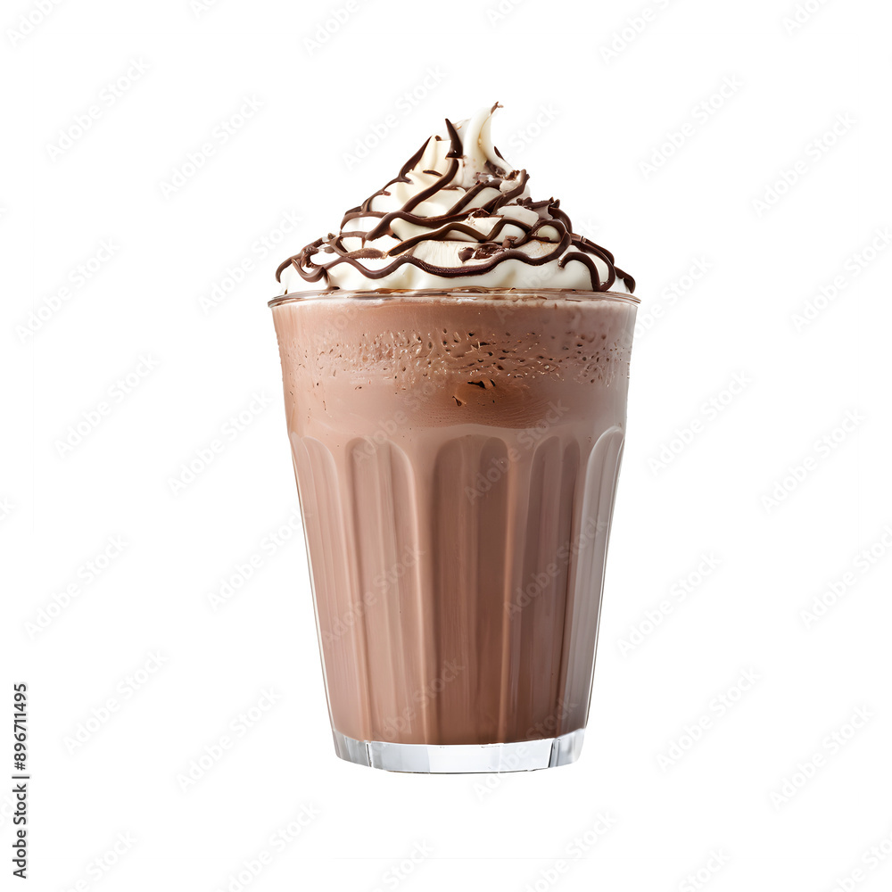 Chocolate Milkshake isolated on transparent background Chocolate Milkshake isolated on transparent background
