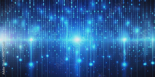 Wallpaper Mural 8K random binary code abstract background in blue color theme with gradient light ver.2 , binary code, abstract, background Torontodigital.ca