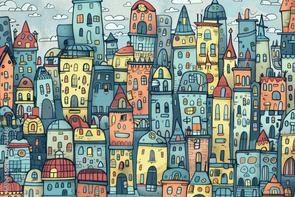 Obraz premium hand drawn doodle whimsical