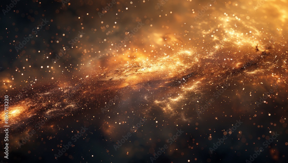 Cosmic Dust and Golden Nebula Cosmic Dust and Golden Nebula