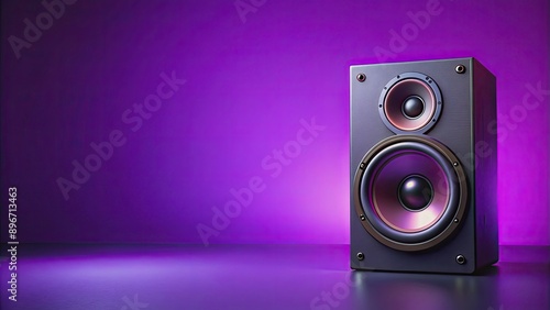 Wallpaper Mural Stereo speaker on purple background, Stereo, speaker, music, sound, audio, technology, entertainment, amplifier, purple Torontodigital.ca